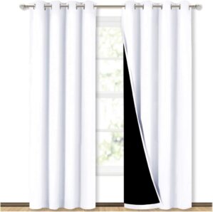 NICETOWN White 100% Blackout Curtai...