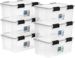 IRIS USA 6-Pack 19 Qt Storage Bins ...