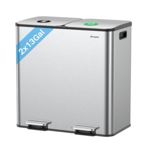 Dual Trash and Recycling Bins for K...