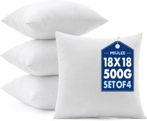 MIULEE 18×18 Pillow Inserts 4 ...