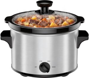 1.5 Qt Small Slow Cooker for 2+ Peo...