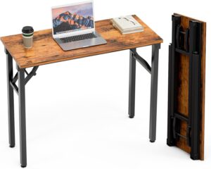 TEMI Small Computer Desk Folding Ta...