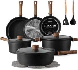 CAROTE 16pcs Pots and Pans Set, Non...