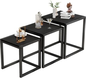 Nesting Coffee Table Set of 3, Stac...