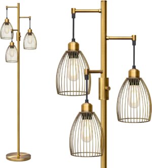 Dimmable Floor Lamp, Industrial Flo...
