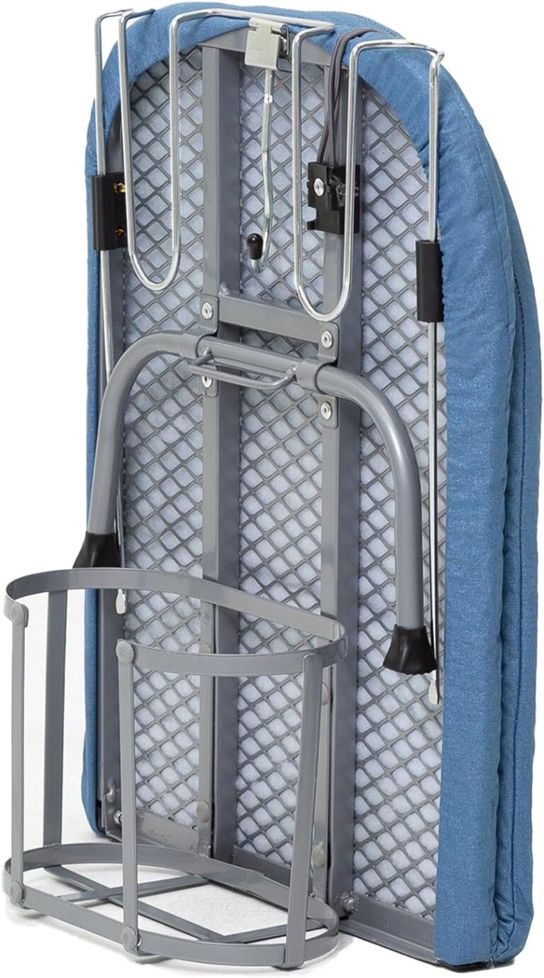 Metal Foldable Iron Board with Iron Holder, RAINHOL Blue 31x12