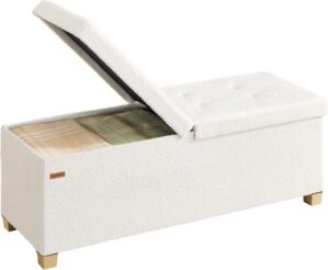 SONGMICS Storage Ottoman Bench with...