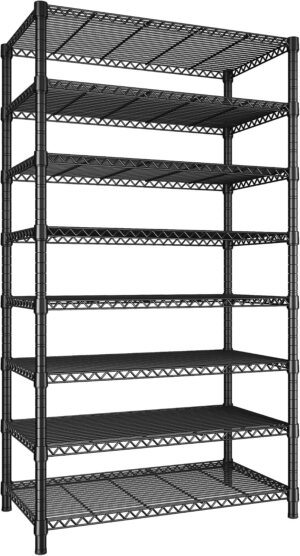 REIBII 8 Tier Metal Shelving, Adjus...