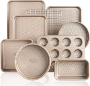 9-Piece Baking Pans Set Nonstick, S...