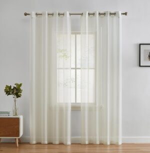 HLC.ME Semi Sheer Grommet Window Cu...