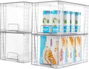 Vtopmart 4 Pack Stackable Clear Pan...