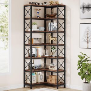 Tribesigns 7-Shelf Corner Bookshelf...