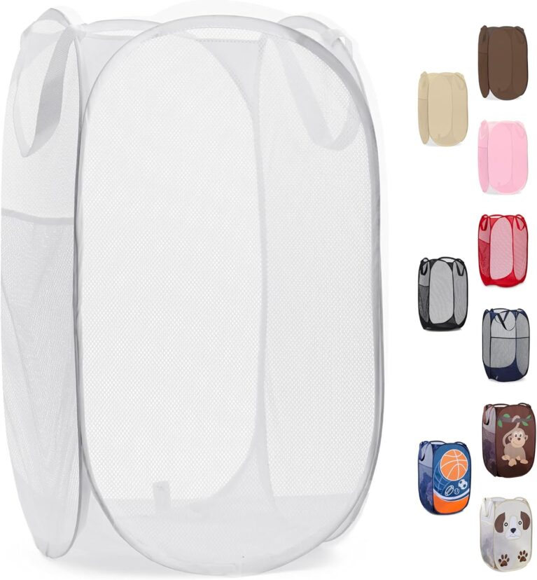 Handy Laundry Pop Up Laundry Hamper 71L Sturdy Collapsible Mesh (White)