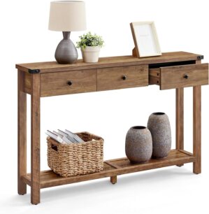 VASAGLE 47.2″ Narrow Console ...