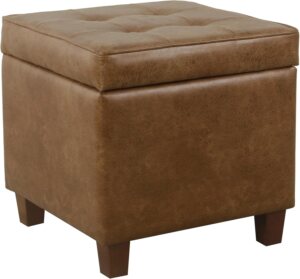 HomePop Square Tufted Storage Ottom...