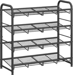 SONGMICS 4-Tier Stackable Metal Sho...