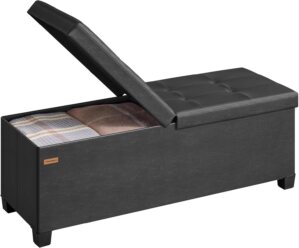 SONGMICS Storage Ottoman Bench with...