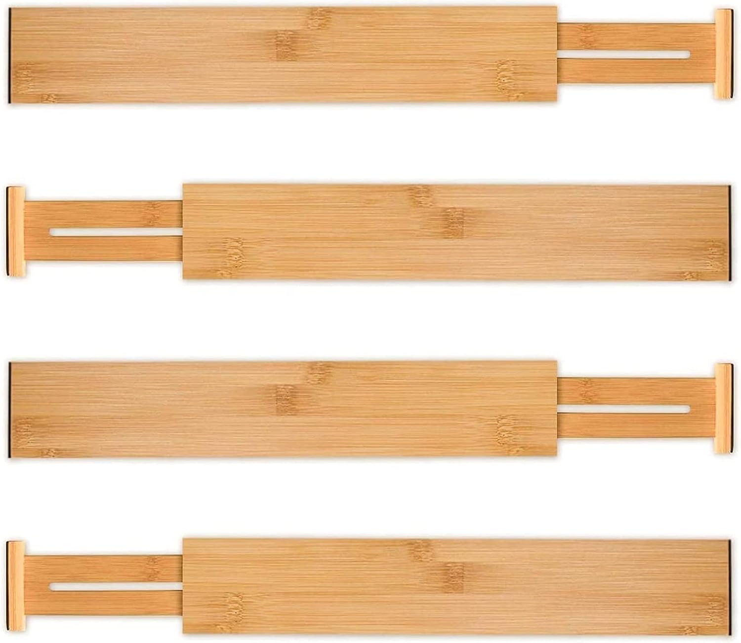 Utoplike 4 Pcs Bamboo Kitchen Drawer Dividers, Large Drawers Organizers - Image 9