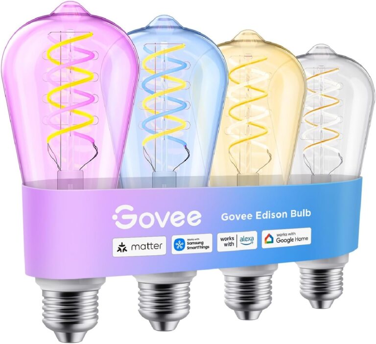 Govee Edison Bulbs, ST19(58), Smart Vintage Light Bulbs RGBWW with E26 Base