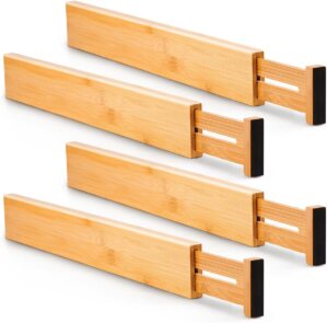 Utoplike 4 Pcs Bamboo Kitchen Drawe...