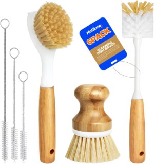 Holikme 6 Pack Dish Brush with Bott...