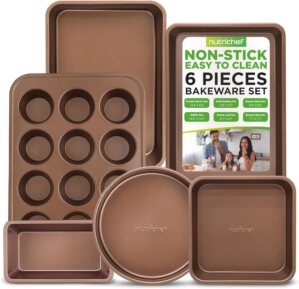 NutriChef 6-Piece Nonstick Bakeware...