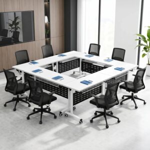 Folding Conference Table with Stora...