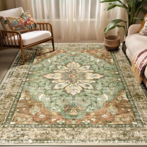 RELEANY Washable Area Rug, 5’...