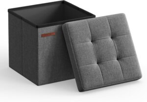 SONGMICS Small Folding Storage Otto...