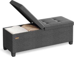 SONGMICS Storage Ottoman Bench with...