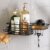 TAILI Shower Caddy Suction Cup with Hooks and Soap holder, Black