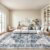 AMADA HOMEFURNISHING 9×12 Washable Area Rug, Low-Profile Large Area Rug with Non-Slip Backing & Durable Edge Binding, Vintage Large Rugs for Living Room, Bedroom & Dinning Room