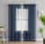 HLC.ME Semi Sheer Grommet Window Curtains, 2 Panels, 54×84 Inch, Navy Blue