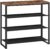HOOBRO Shoe Rack, 4 Tier Shoe Storage Organizer with 3 Oxford Fabric Shelves and Top Panel, Holds 12-16 Pairs of Shoes for Entryway and Closet, Industrial, Rustic Brown BF47XJ01G1