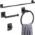 KLJKPA Black Bathroom Accessories Set, 4-Piece Bathroom Hardware Set