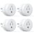 EIGHTREE 15A Smart Plug Works with Alexa & Google Home, Smart Outlet 4 Pack