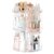 Rotating Makeup Organizer, DIY 8 Adjustable Layers Spinning Skincare Storage, Cosmetic Display Case with Brush Holder and Perfume Tray, Multi-Function Vanity Bathroom Countertop Organizer Clear