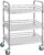 VEVOR Stainless Steel Rolling Cart, 3-Tier Metal Utility Cart with Lockable Wheels, Medical Serving Trolley Clinic Tray, Mobile Service Cart for Hospital, Lab, Restaurant, Kitchen, Salon
