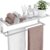 VOTZAAQ Towel Racks for Bathroom – 24 in Bath Towel Shelf with Double Towel Bar, Stainless Steel Towel Storage for Lavatory Wall Mounted, 2-Tier Towel Hanger Towel Holder, Brushed Nickel