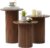 Bifins Walnut Round Nesting Coffee Table Set of 3