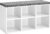 VASAGLE Shoe Bench with Cushion, 6 Compartments, 3 Adjustable Shelves
