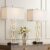 Evan 28 1/4″ Tall Table Lamps Set of 2 Gold Geometric Modern Luxe