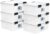 IRIS USA 6-Pack 31 Qt Storage Bins with Gasket Lids, Clear/Black