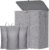 Lifewit 185L 3 Section Laundry Hamper with Lid, Laundry Basket, Light Gray