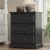 Farmhouse 3 Drawers Dresser for Bedroom, 24″ Wide Modern Chest of Drawers with Deep Drawers & Bar Handles, Rustic Wood Nightstand, Wooden Closet Storage Organizer for Living Room, Hallway, Black