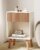 Fluted Nightstand, Modern Bedside Table with Storage Drawers and Open Wood Shelf, Night Stand with Solid Wood Legs, End Tables Side Tables for Living Room, Bedroom