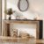 Tribesigns 70.9-Inch Long Console Table, Farmhouse Narrow Wooden Sofa Table Behind The Couch for Living Room, Entryway, Hallway, Foyer, Black + Brown