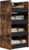 FOUCSSOMEI Closet Organizer and Storage, 4 Tier Stackable Storage Organizer, Wooden & Metal Closet Shelves, Modular Clothes Organizer, Storage Shelf, Bedroom & Closet Organization, Patent Design