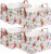 yarlung 4 Pack Floral Storage Bins with Handles, 15″x10.5″x8″ Collapsible Large Storage Basket for Laundry, Decorative Fabric Lined Shelf Baskets for Organizing Clothes, Books