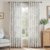 jinchan Vintage Floral Linen Curtains 84 Long for Living Room 2 Panels